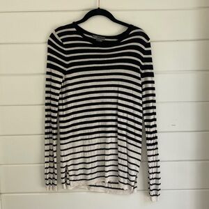 Vince | Long Sleeve Tee with Black and White Stripes | Great Condition